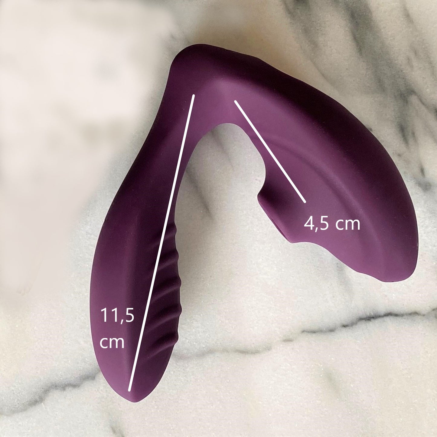 Close-up van bedieningsknoppen en textuur details van de Meissa intimate wellness vibrator