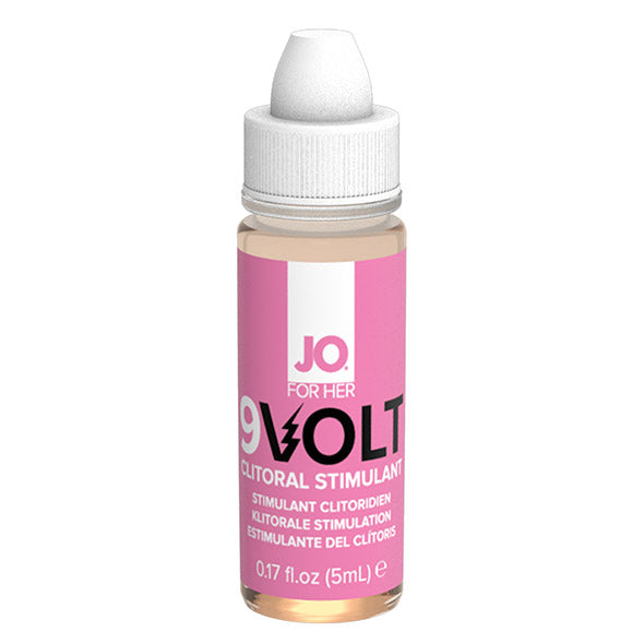 JO 9 Volt clitoraal stimulerend serum flesje van 5 ml met roze etiket