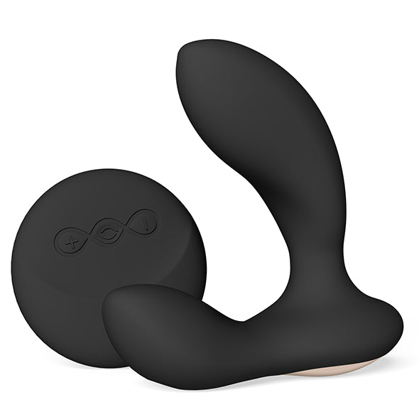 Zwarte Hugo 2 prostaatmassager van Lelo met ergonomisch design en app-bediening op witte achtergrond