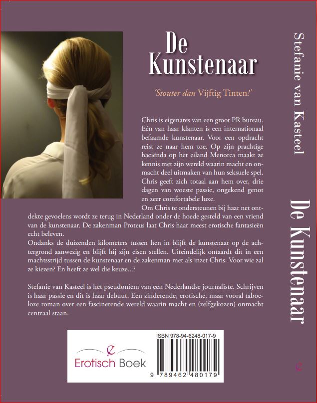 Erotische roman De Kunstenaar van Stefanie van Kasteel op witte achtergrond