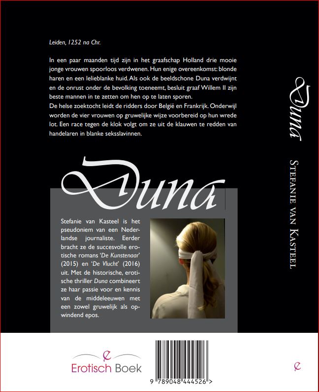 Duna erotisch verhaal van De Paarse Keizerin op witte achtergrond met elegante typografie