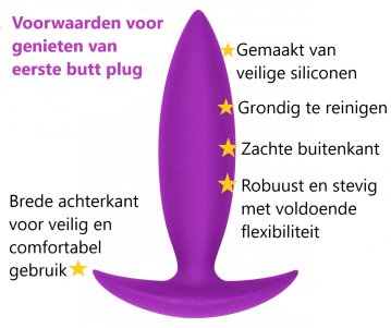 Close-up van het gladde siliconen materiaal van de zwarte slanke buttplug met gedetailleerd oppervlak