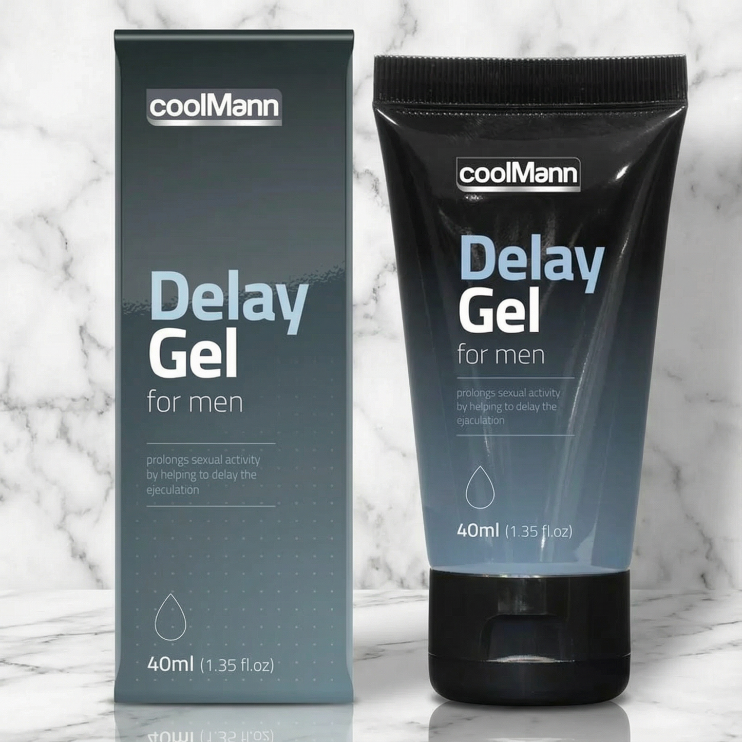 CoolMann delay gel van De Paarse Keizerin in tube verpakking voor langere intimiteit
