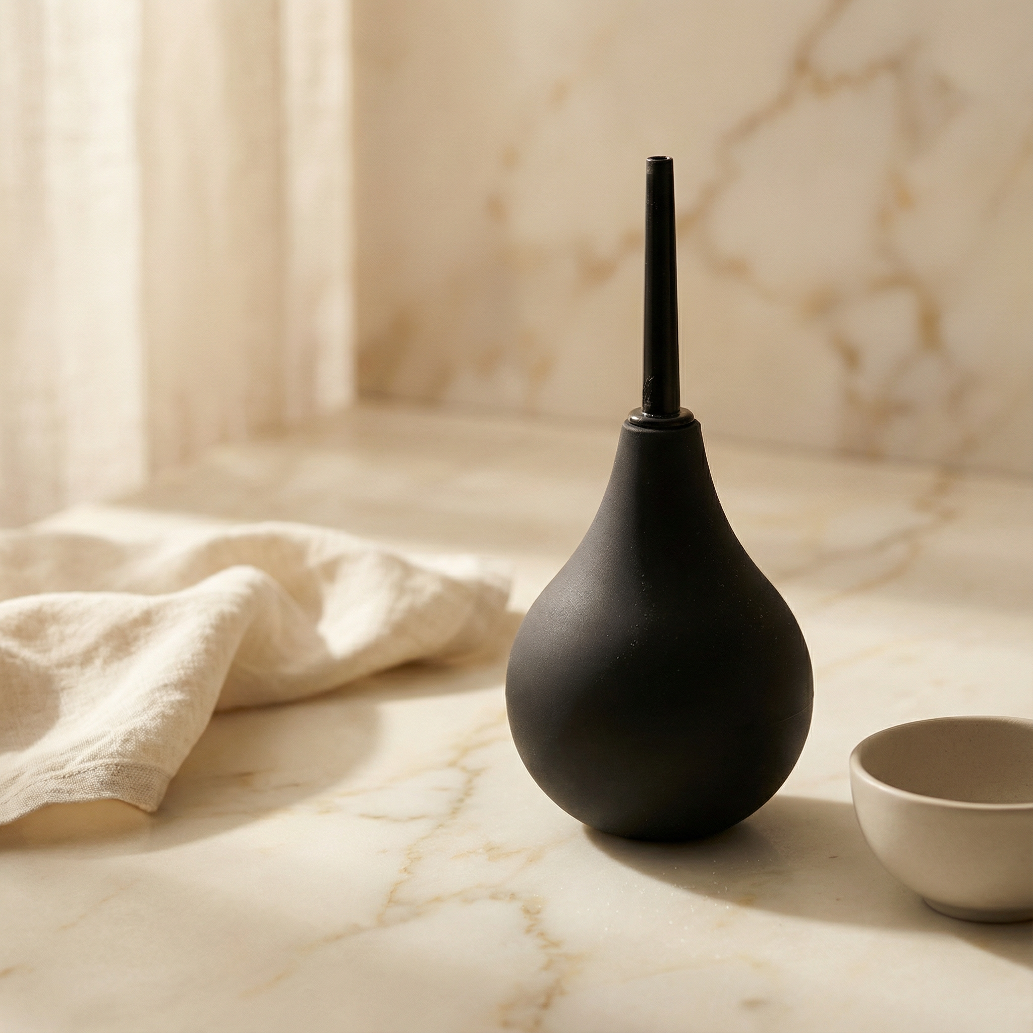 Classic Bulb Douche zijaanzicht met duidelijk zichtbare vulbal en spuitkop