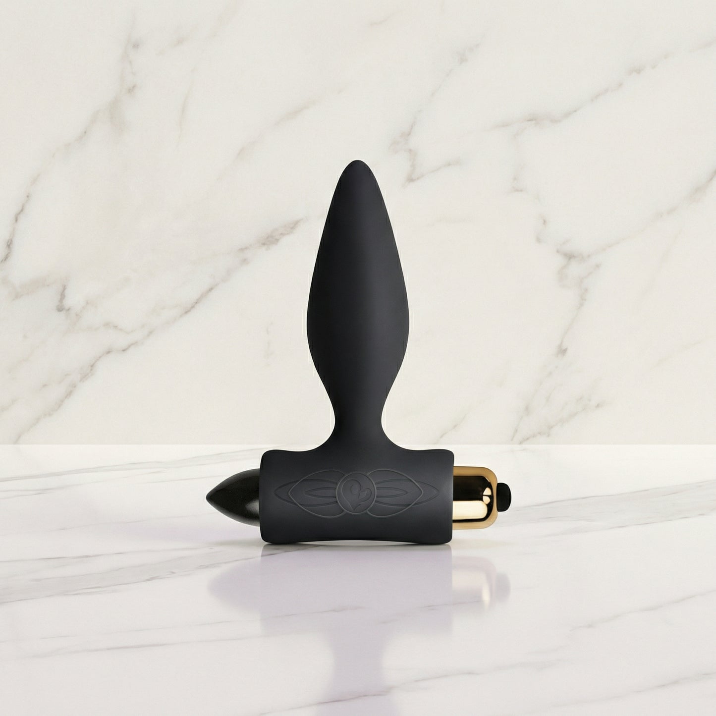 Petite Sensations vibrerende buttplug van De Paarse Keizerin op witte achtergrond