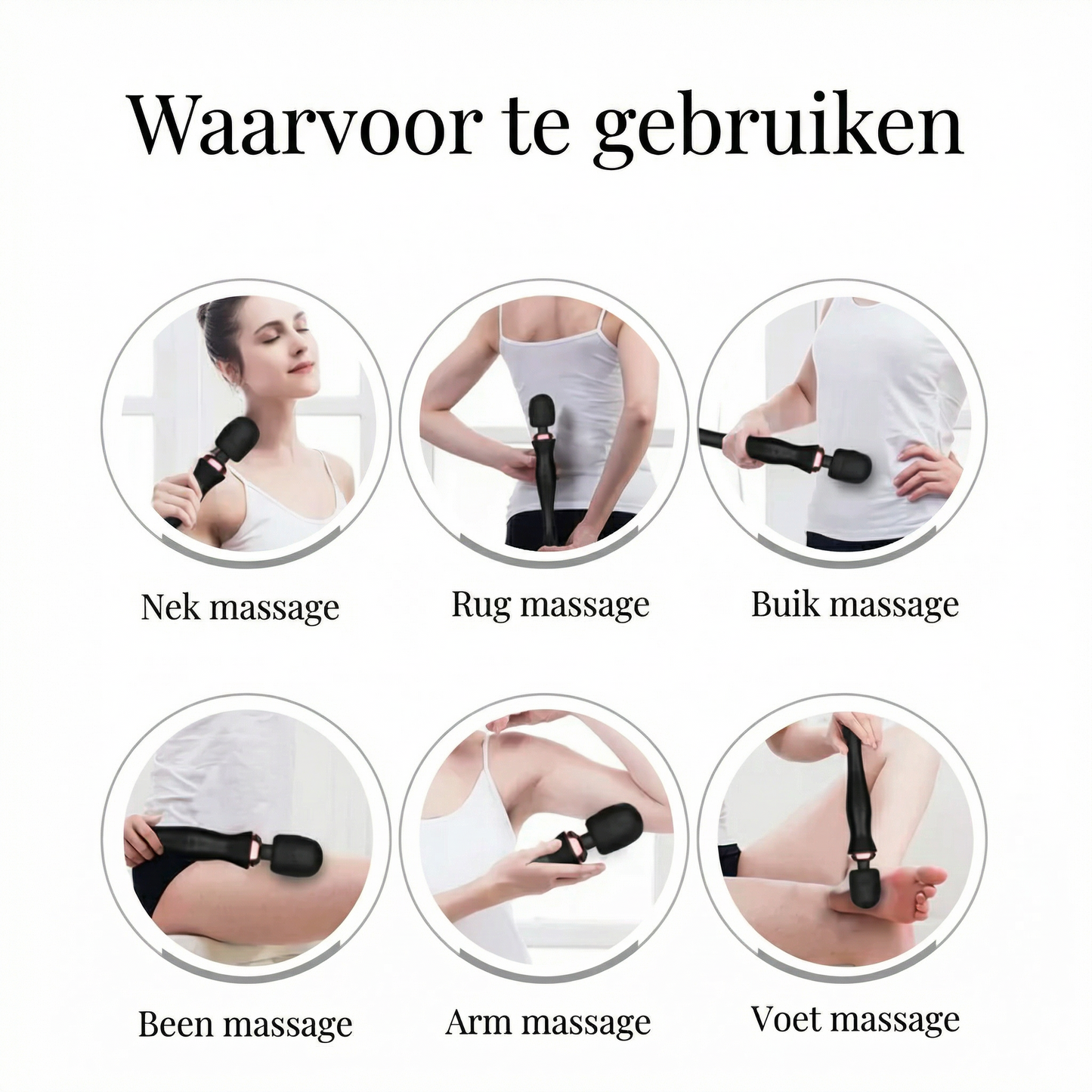 Wandmassager Melody in hand voor groottevergelijking, compacte afmetingen duidelijk zichtbaar