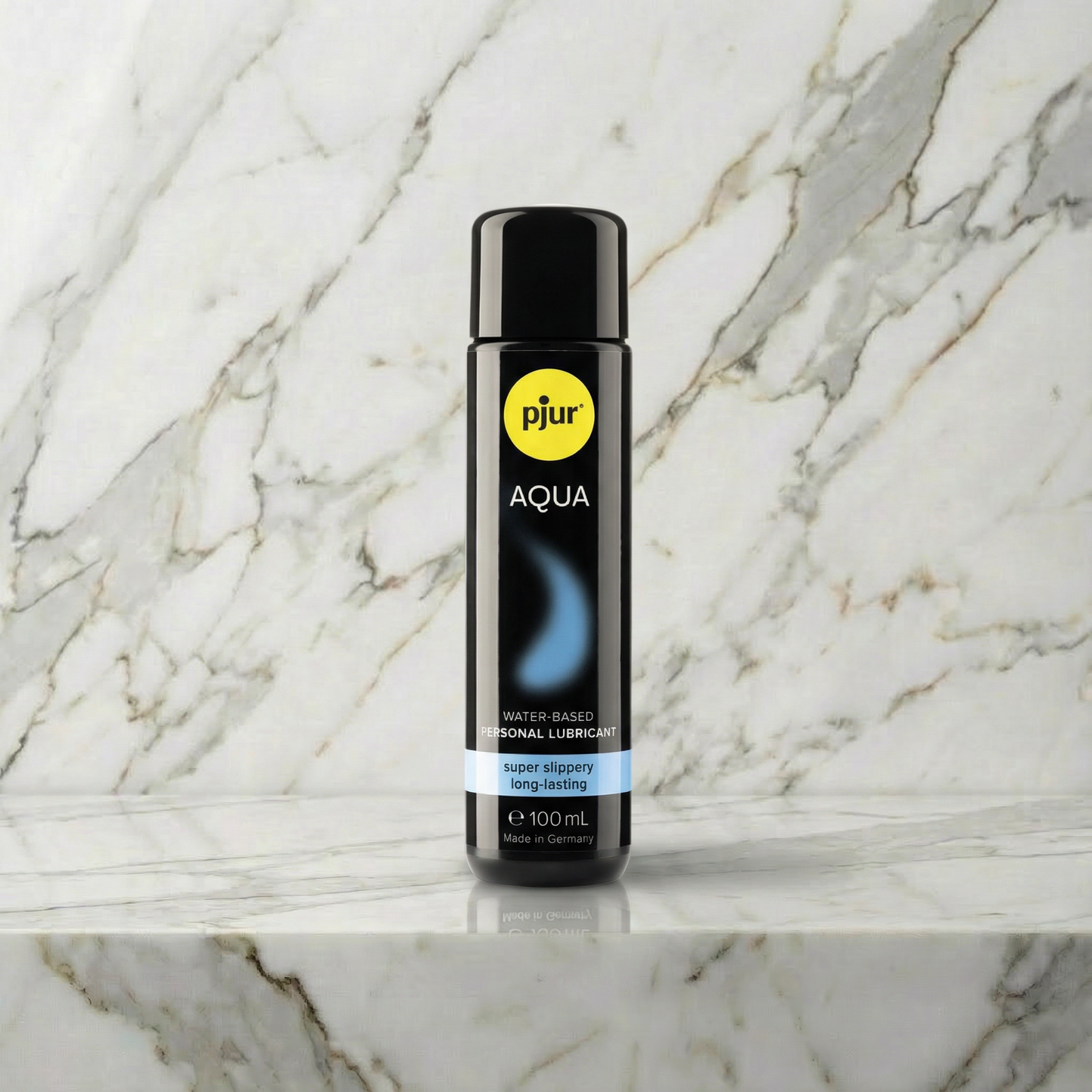 Pjur Aqua premium waterbasis glijmiddel 100ml flesje van De Paarse Keizerin op witte achtergrond