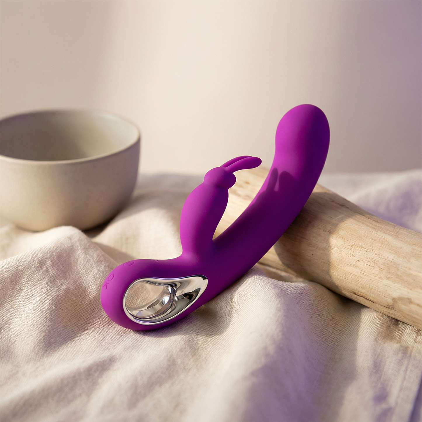 Black and Pink Beauty rabbit vibrator met clitorisstimulator, detailfoto