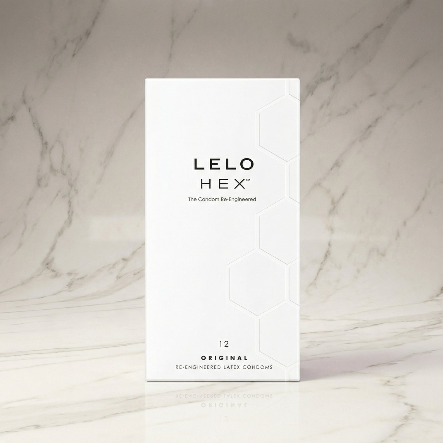 HEX condooms van Lelo in elegante zwarte verpakking met 12 stuks voor premium bescherming