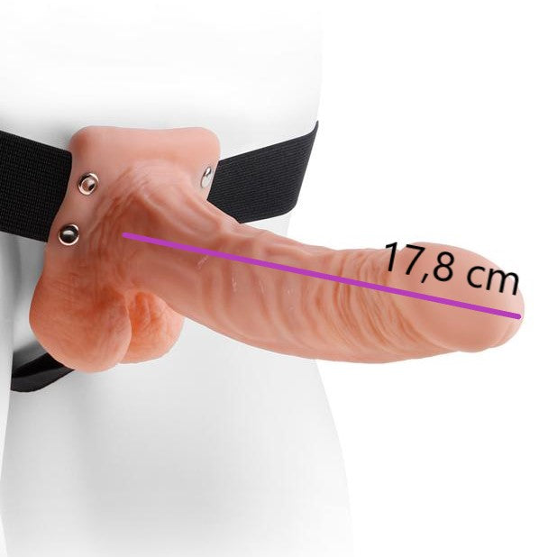 Stevige holle strap-on (M/L) with balls