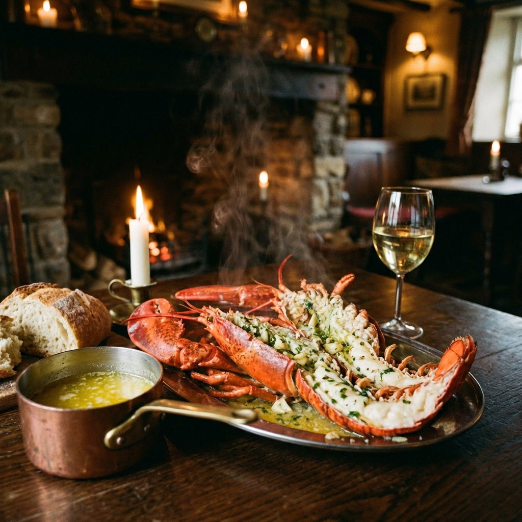 kreef met boter en wijn