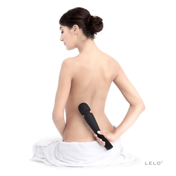 Lelo Smart Wand Massager Large 2 zwart met oplaadkabel en accessoires