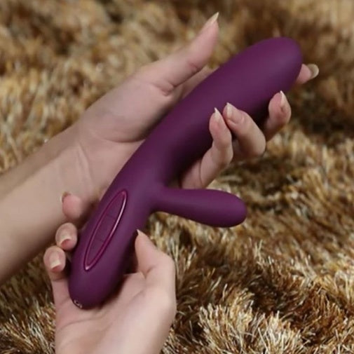 Svakom Lester rabbit vibrator in paarse kleur op witte achtergrond