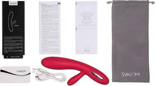 Sfeervolle presentatie van de paarse Lester rabbit vibrator met zachte belichting