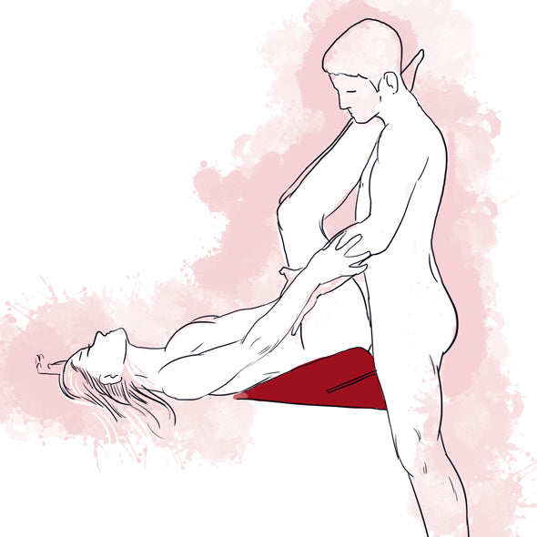 Liberator Jaz kussen op bed geplaatst demonstreert praktische toepassing voor comfort