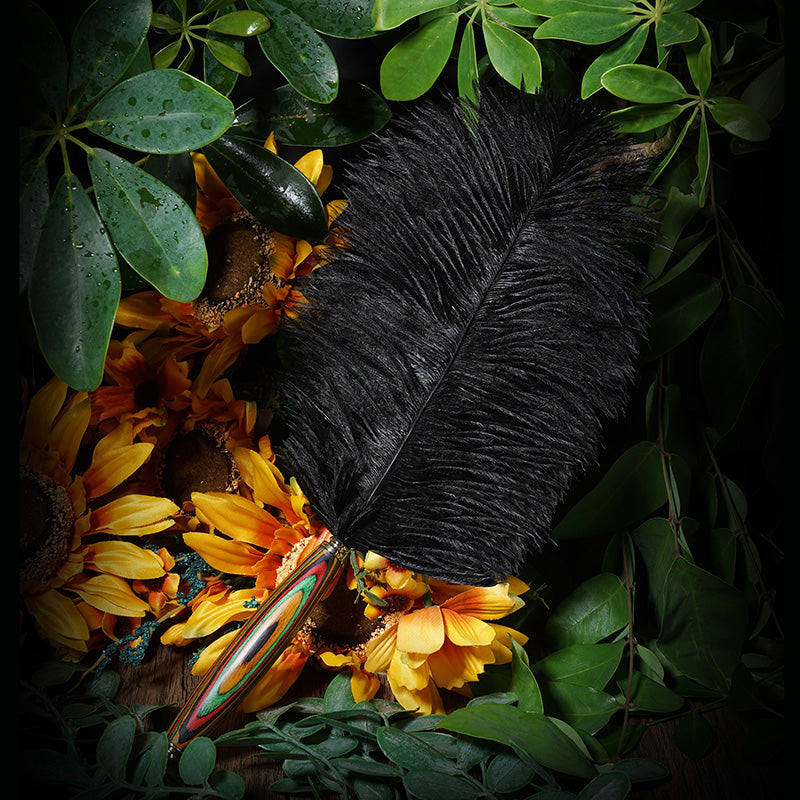 Wonderschone streelveer, elk exemplaar is uniek