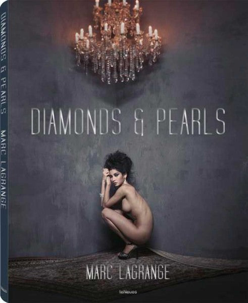 Close-up van Marc Lagrange Diamonds & Pearls boekcover met gouden details