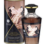Shunga Aphrodisiac Warming Oil chocoladesmaak 100ml fles met Japanse erotische illustratie