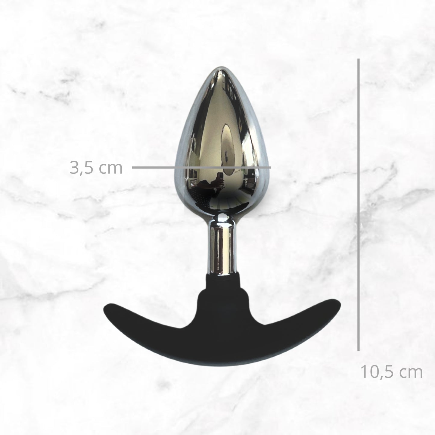 Mooie buttplug met comfortabele achterzijde (M)