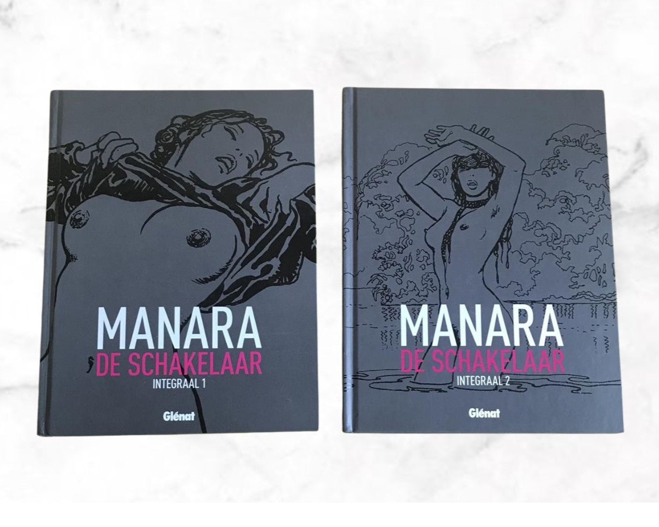 Milo Manara De Schakelaar 3 en 4 luxe uitgave van De Paarse Keizerin op witte achtergrond