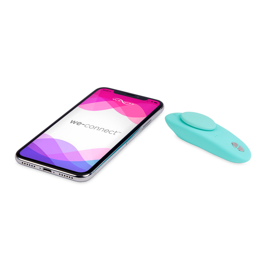 Elegante zwarte We-Vibe Moxie Plus in luxe verpakkingsbox met accessoires