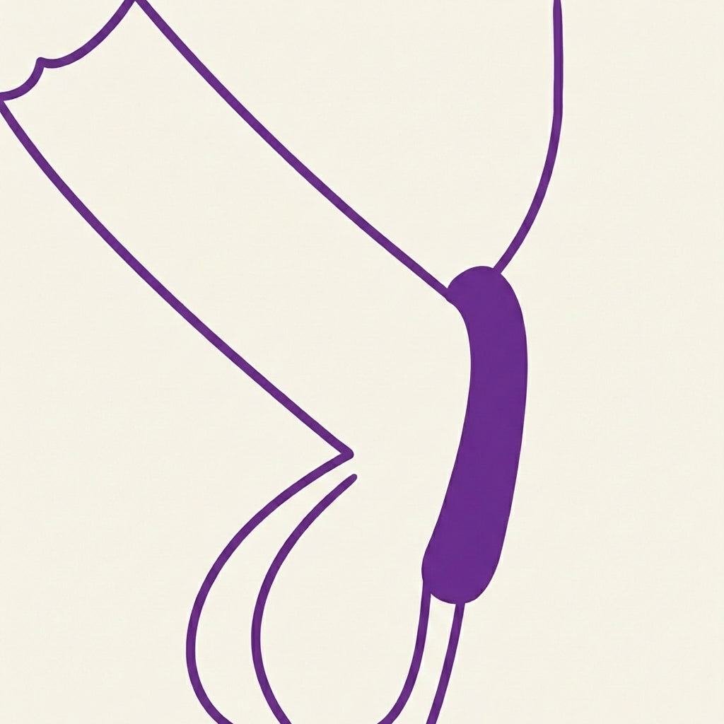 illustratie van penisring achter de balzak