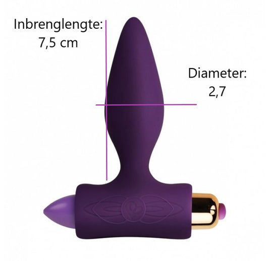 Close-up van bedieningsknoppen en premium materiaal Petite Sensations vibrator