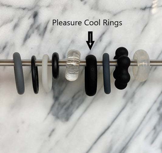 Close-up detail van het flexibele materiaal en oppervlaktestructuur van de cockringen