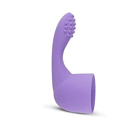 Aqua blauw opzetstuk voor G-spot en prostaat stimulatie van De Paarse Keizerin op witte achtergrond