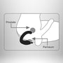Schematische illustratie van de werking van de Rude-Boy op prostaat en perineum