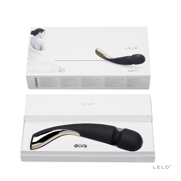 Close-up van de bedieningsknoppen op de Lelo Wand Massager Large