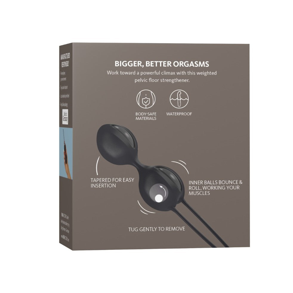 Overzicht Fun Factory Smartballs met accessoires en gebruiksinstructies