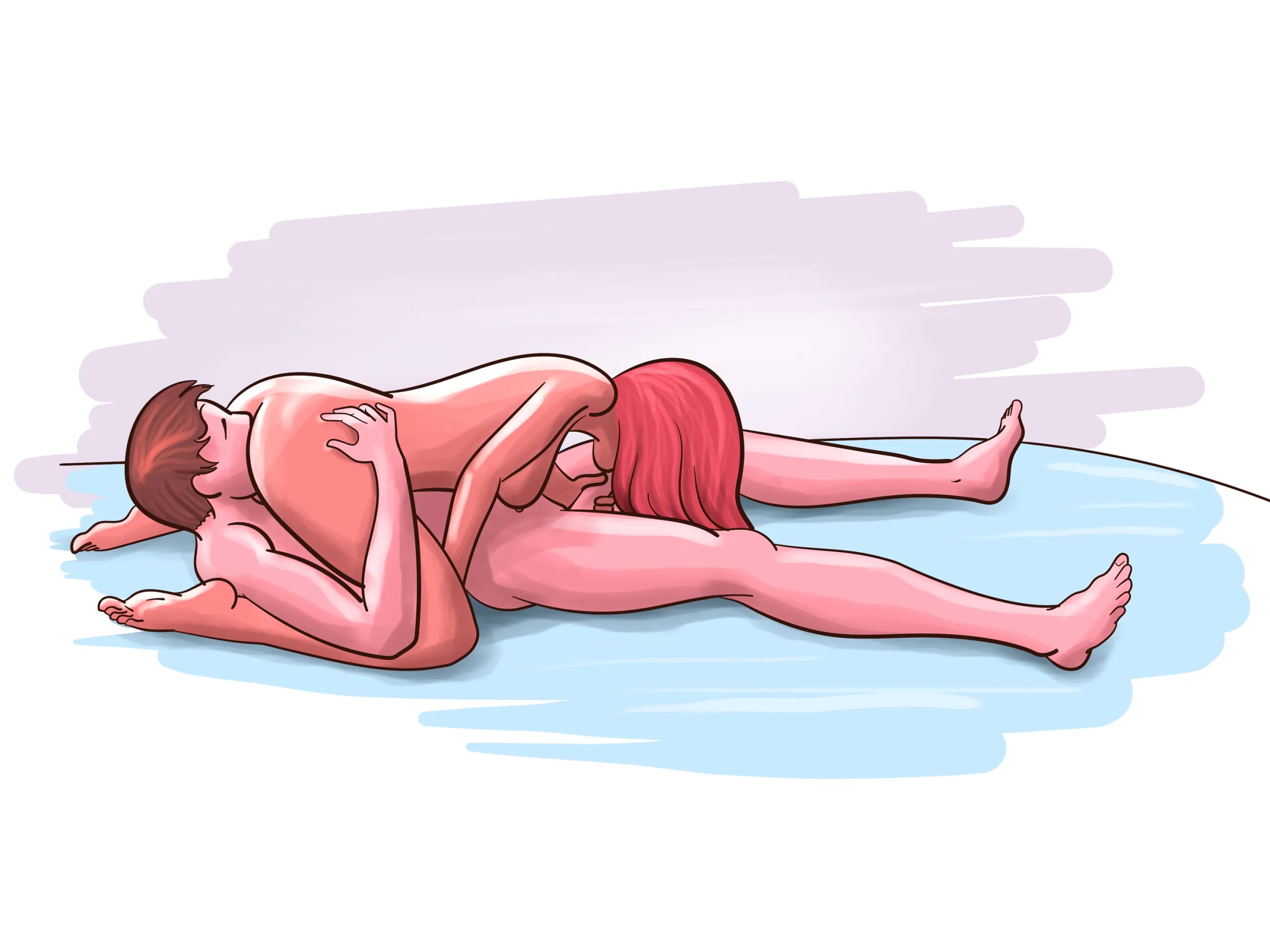 Illustratie bij artikel over standje 69 sekspositie  bij De Paarse Keizerin voor tips