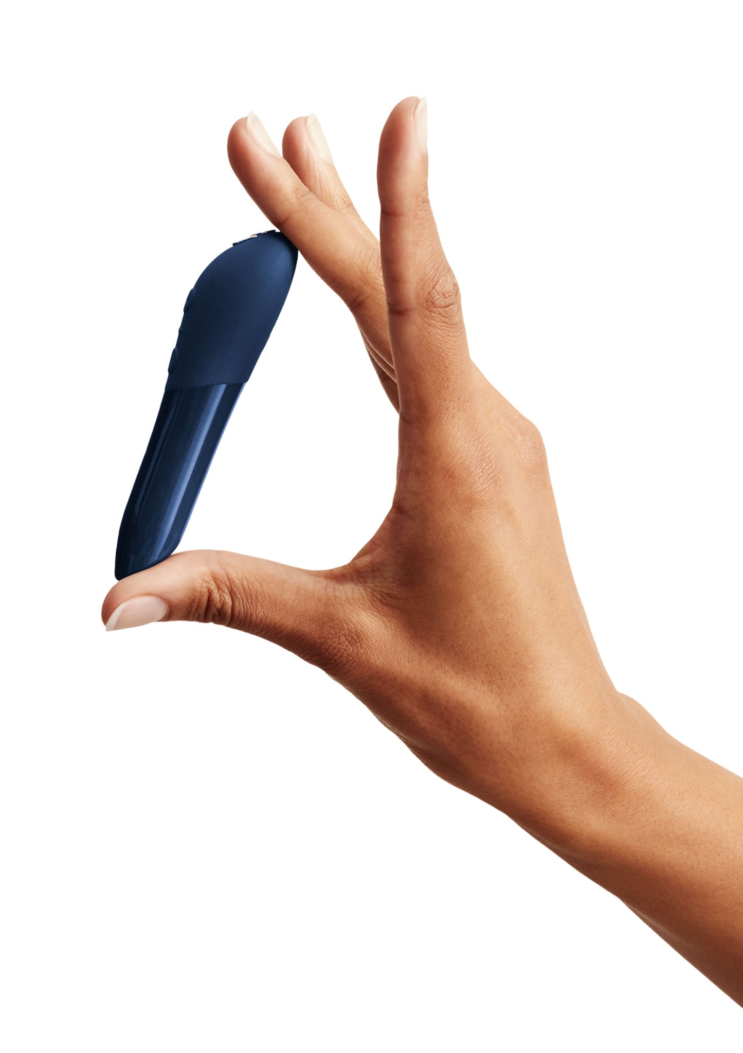 Bovenaanzicht We-Vibe Tango X blauw met gedetailleerde textuur