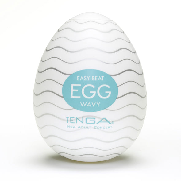 Tenga-Egg Wavy intiem welzijnsproduct van De Paarse Keizerin op witte achtergrond