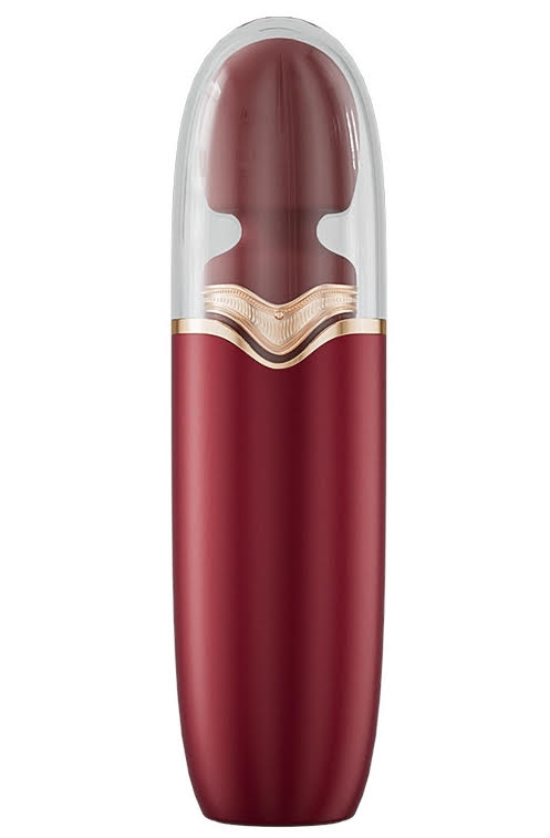 Complete set bordeauxrode wandmassager met oplader en handleiding