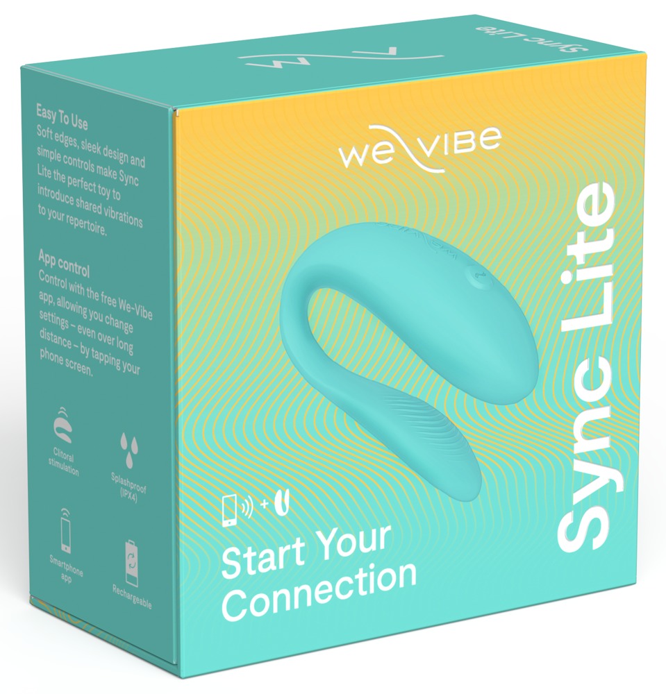 Close-up bedieningsknoppen en textuur We-Vibe Sync Lite vibrator